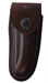 Braunes Leder-Etui, für Laguiole-Messer mit 10 cm Heftlänge, längs und quer tragbar
