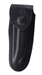 Schwarzes Leder-Etui, f. Laguiole-Messer mit 12cm Heftlänge, längs und quer tragbar