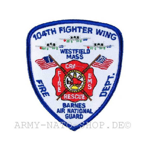 US Abzeichen Firefighter - 104Th Fighter Wing