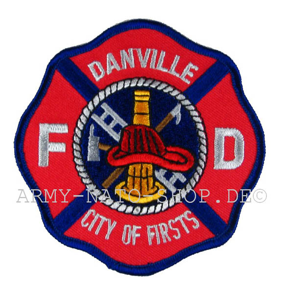 US Abzeichen Firefighter - Danville City of Firsts
