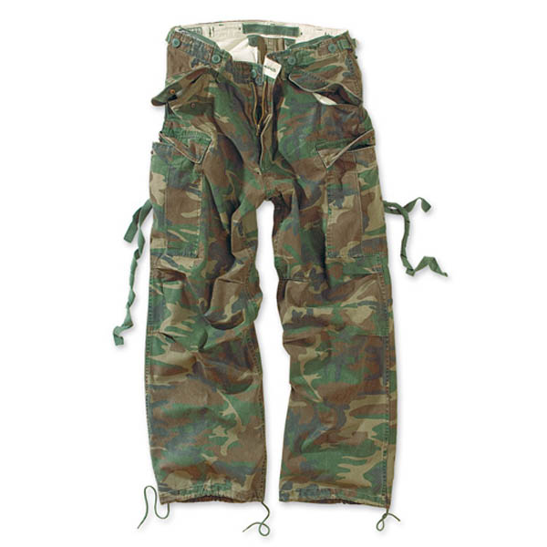 Vintage Fatigues Trousers - woodland gewaschen