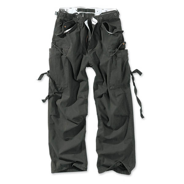 Vintage Fatigues Trousers - schwarz gewaschen