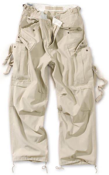 Vintage Fatigues Trousers - beige gewaschen