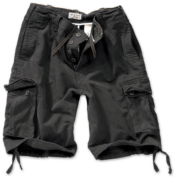 Vintage-Shorts - schwarz gewaschen