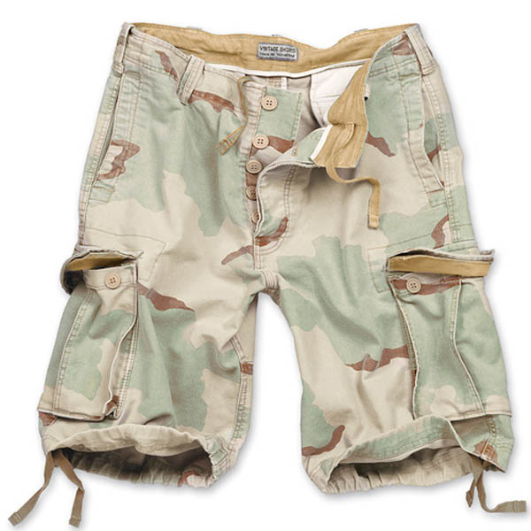 Vintage-Shorts - 3-Farben desert