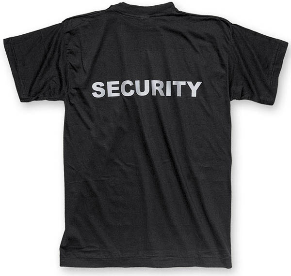 Security-T-Shirt - schwarz