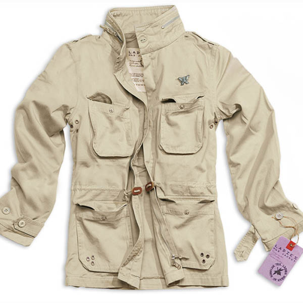 Ladies M65 Jacke - beige gewaschen