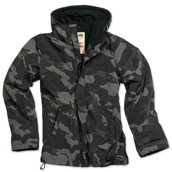 Ladies Windbreaker Zipper, blackcamo