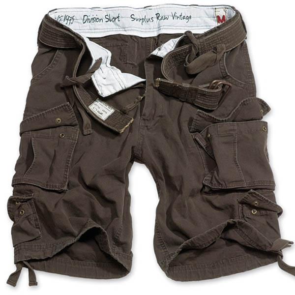 Division Shorts,braun gewaschen