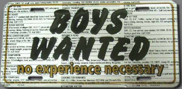 BOYS WANTED