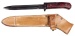 CZ Bajonett, VZ57, braune Lederscheide, gebr.