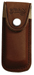 Messer-Etui, braunes Leder, eingeschnittene Gürtelschlaufe, für Messer mit 13 cm Heftlänge